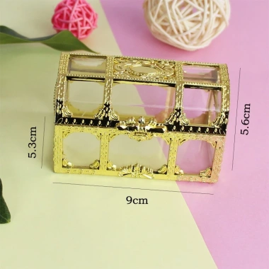 Rương Vàng Đựng Socola Tết - Hộp Quà Tặng Trang Trí Bánh Kem, Thần Tài, Giá 10.450 VND 4
