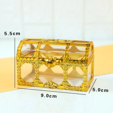 Rương Vàng Đựng Socola Tết - Hộp Quà Tặng Trang Trí Bánh Kem, Thần Tài, Giá 10.450 VND 8