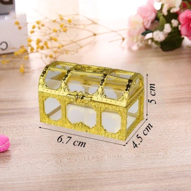 Rương Vàng Trang Trí Hộp Quà Tặng Đựng Kẹo, Trang Trí Bánh Kem, Giá 11.000 VNĐ