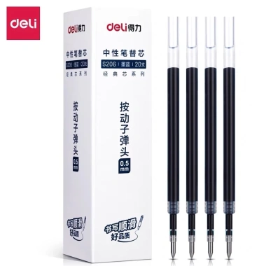 Ruột bút gel Deli 0.5mm cho bút bi nước A575 – lâu hết mực, không gai, ngòi trơn tru, giảm giá 22%