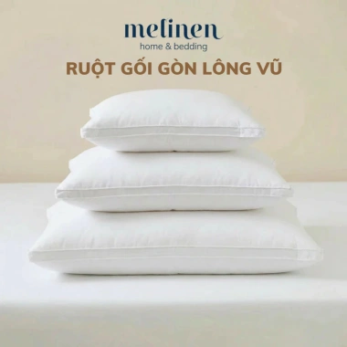 Ruột gối 50x70cm gòn lông vũ microfiber - Nâng đỡ cổ, siêu mềm, giảm giá 20%