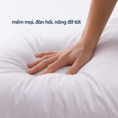 Ruột gối 50x70cm gòn lông vũ microfiber - Nâng đỡ cổ, siêu mềm, giảm giá 20% 3