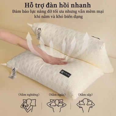 Ruột gối chần xoắn lúa mạch kháng khuẩn, chống xẹp lún, cỡ tiêu chuẩn 48x74 - 59.000₫ 2