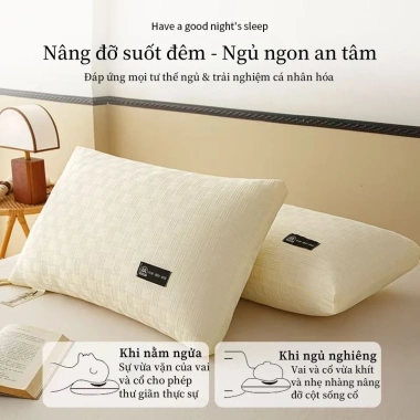 Ruột gối chần xoắn lúa mạch kháng khuẩn, chống xẹp lún, cỡ tiêu chuẩn 48x74 - 59.000₫ 5