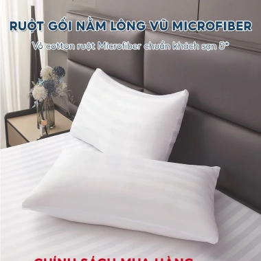 Ruột gối lông vũ nhân tạo Microfiber EMA 45x65cm - Khách sạn 5 sao, giảm giá 222k