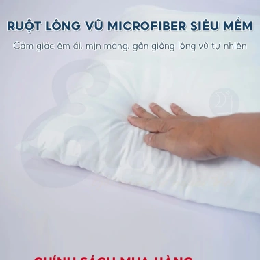 Ruột gối lông vũ nhân tạo Microfiber EMA 45x65cm - Khách sạn 5 sao, giảm giá 222k 2 Ruột gối lông vũ nhân tạo Microfiber EMA 45x65cm - Khách sạn 5 sao, giảm giá 222k 2