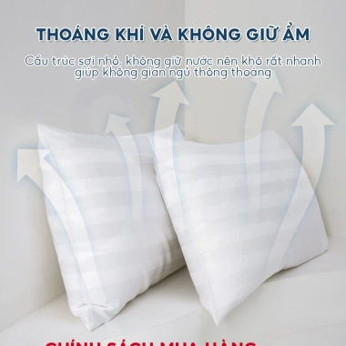 Ruột gối lông vũ nhân tạo Microfiber EMA 45x65cm - Khách sạn 5 sao, giảm giá 222k