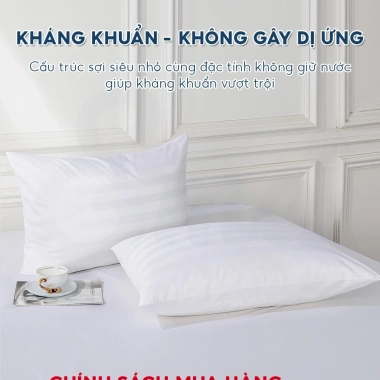 Ruột gối lông vũ nhân tạo Microfiber EMA 45x65cm - Khách sạn 5 sao, giảm giá 222k