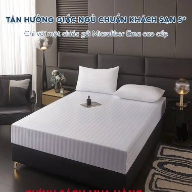 Ruột gối lông vũ nhân tạo Microfiber EMA 45x65cm - Khách sạn 5 sao, giảm giá 222k