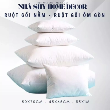 Ruột Gối Nằm 40x60 & 50x70, Ruột Gối Ôm 35x1m Gòn 100% Cao Cấp - 95k Shy Home Decor