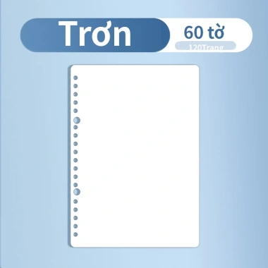 Ruột sổ còng giấy refill A5 B5 A4, 120tr kẻ ngang kẻ caro, vuông sổ planner bullet journal chống loá 19.000đ 8