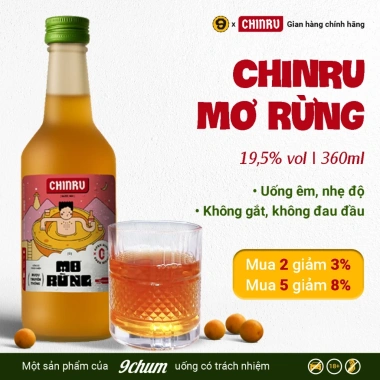 Rươu Chinru Mơ rừng nhẹ độ - Uống êm, vị chua nhẹ, ngọt hậu vị, giảm giá 79.000₫