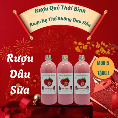 Rượu Dâu Sữa 22° Lên Men Tự Nhiên - Thơm Ngon, Ngọt Ngào, Dễ Uống - Rượu Quê Thái Bình - Giá 63.900₫