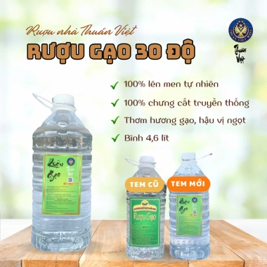 Rượu gạo nếp Thuần Việt 30-45 độ chưng cất truyền thống, bình 4.6-5L, giảm giá 148.500₫ 7