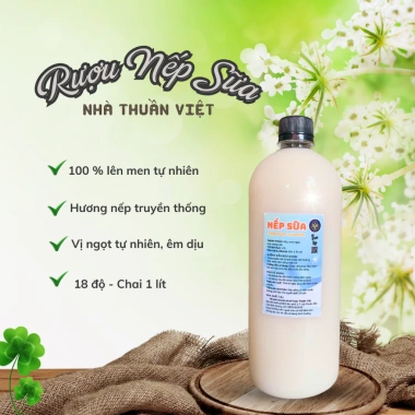 Rượu Nếp sữa 1 lít nếp đục truyền thống, mượt mà, uống êm - Giá 69.000đ
