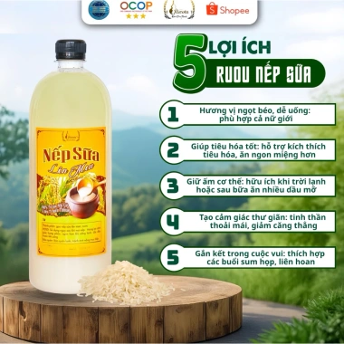 Rượu Nếp Sữa 5L Rucota Đào Công Thành - OCOP Nếp Đục, Lên Men Tự Nhiên, Giá 495k 2