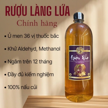 Rượu Nho Làng Lứa Quê Truyền Thống 500ml - 1L Giá ưu đãi 38.000 VND Hương vị đặc trưng