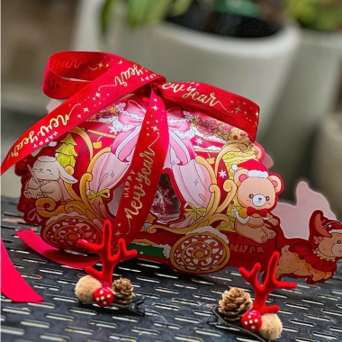 Ruy Băng Happy New Year 2cm - Cột Hộp Bánh, Trang Trí Giáng Sinh, Giỏ Quà Tết 1 cuộn Giá 55.000 6