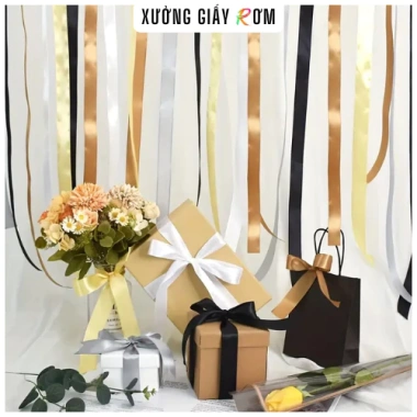 Ruy băng lụa 0.5cm 20m - Nhiều màu - Trang trí, gói quà, cột nơ, làm hoa - Giá 7.000đ 9