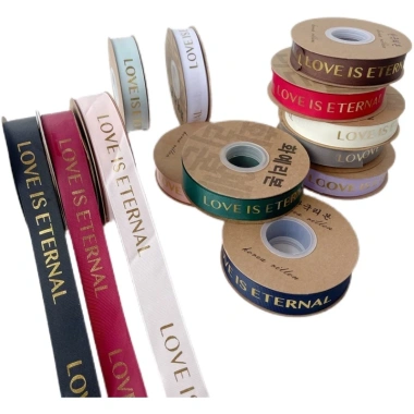 Ruy Băng Lụa 2,5CM Chữ Đồng Họa Love Is Eternal - Bó Hoa Đẹp Giá 28.000đ 2