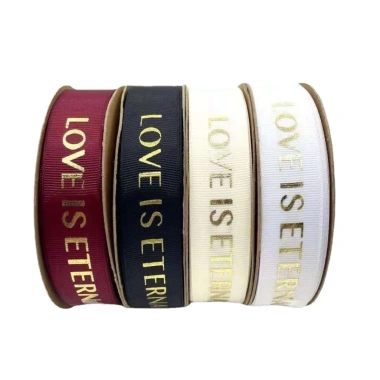 Ruy Băng Lụa 2,5CM Chữ Đồng Họa Love Is Eternal - Bó Hoa Đẹp Giá 28.000đ 6
