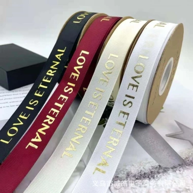 Ruy Băng Lụa 2,5CM Chữ Đồng Họa Love Is Eternal - Bó Hoa Đẹp Giá 28.000đ 7