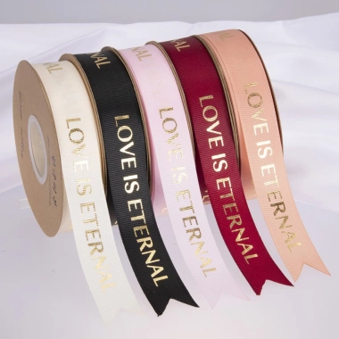 Ruy Băng Lụa 2,5CM Chữ Đồng Họa Love Is Eternal - Bó Hoa Đẹp Giá 28.000đ 8
