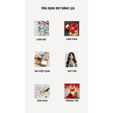 Ruy băng lụa 3mm satin 450m - Giáng sinh, Noel, Gói quà, Làm nơ - 79.000 VND Pinky Shop