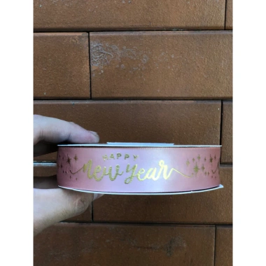 Ruy Băng Lụa In Chữ Happy New Year 2,5cm Cuộn To 45m Giá 40.000 Đẹp, Giá Rẻ, Trang Trí Năm Mới 7