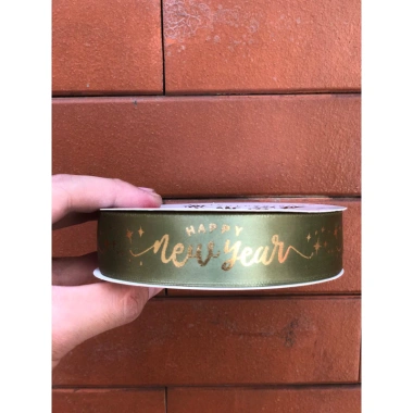 Ruy Băng Lụa In Chữ Happy New Year 2,5cm Cuộn To 45m Giá 40.000 Đẹp, Giá Rẻ, Trang Trí Năm Mới 8
