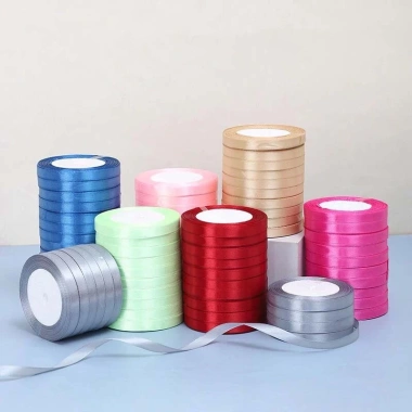 Ruy Băng Lụa Nhiều Màu 1-2-4cm 22m 4.900₫ - Thái Trơn, làm nơ, buộc hoa, gói quà 5
