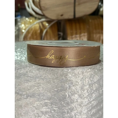 Ruy Băng Lụa Nhũ Happy 2.5cm - Dây Trang Trí Đẹp, Giá Ưu Đãi 31.000đ