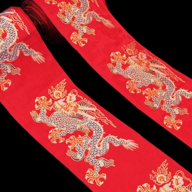 Ruy băng ren họa tiết rồng Hanfu cưới - Jacquard sang trọng, váy Trung Quốc