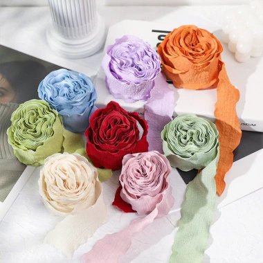 Ruy băng vải bèo 2.5cm - Dùng cột nơ, gói hoa, giá ưu đãi 10.000đ 4 Ruy băng vải bèo 2.5cm - Dùng cột nơ, gói hoa, giá ưu đãi 10.000đ 4