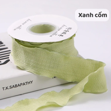 Ruy băng vải bèo 2.5cm - Dùng cột nơ, gói hoa, giá ưu đãi 10.000đ 7 Ruy băng vải bèo 2.5cm - Dùng cột nơ, gói hoa, giá ưu đãi 10.000đ 7