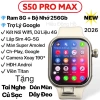 S50 Pro Max 8G+256GB 2.026 - Đồng Hồ Lắp Sim, Màn Super Amoled, Camera 190MP, Tải Ứng Dụng, Chơi Game, Giá 1.75tr