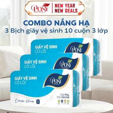 S6 COMBO NẮNG HẠ 3 Bịch GVS Posy 10 Cuộn 3 Lớp 1.6kg Giấy Mềm Tự Nhiên 202.000 VND 2 S6 COMBO NẮNG HẠ 3 Bịch GVS Posy 10 Cuộn 3 Lớp 1.6kg Giấy Mềm Tự Nhiên 202.000 VND 2