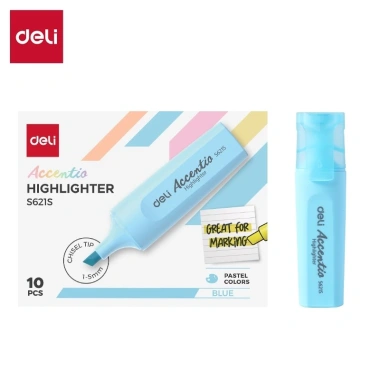 S621S Bút Highlight Deli 4 Màu Macaron Dạ Quang Pastel Mực Nhanh Khô Giá 14.900đ 5