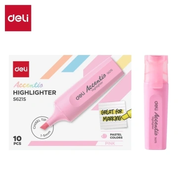 S621S Bút Highlight Deli 4 Màu Macaron Dạ Quang Pastel Mực Nhanh Khô Giá 14.900đ 7