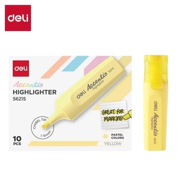 S621S Bút Highlight Deli 4 Màu Macaron Dạ Quang Pastel Mực Nhanh Khô Giá 14.900đ 8