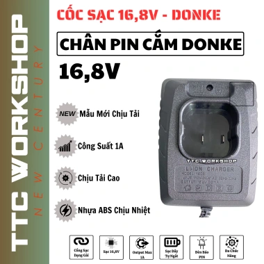 Sạc 16.8V Đế Sạc Cốc Donke - Chân Cắm Pin Dành Cho Máy Khoan Pin, Giá 45.500₫