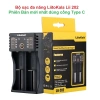 Sạc 2 cell LiitoKala Lii-202 mới, hỗ trợ 18.650/21.700/26.650, cổng Type-C, giá chỉ 180.000 VND