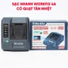 Sạc Bàn Nhanh 4.0A WORKFIX WF-FC2.140F Quạt Tản Nhiệt, Đèn Báo, Chân Pin Phổ Thông 5