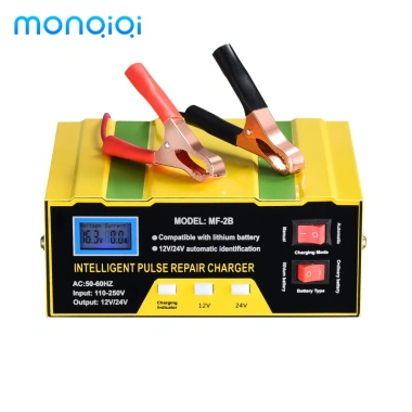 Sạc bình 12V 24V tự ngắt MONQIQI - 3‑200Ah cho xe máy & ô tô, giá ưu đãi 230k Sạc bình 12V 24V tự ngắt MONQIQI - 3‑200Ah cho xe máy & ô tô, giá ưu đãi 230k