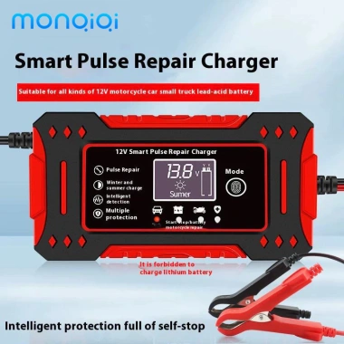 Sạc Bình Ắc Quy 12V6A MONQIQI 4-100Ah Tự Ngắt, Khử Sulfat, Bảo Dưỡng Xe Ô Tô Xe Máy - 187k Sạc Bình Ắc Quy 12V6A MONQIQI 4-100Ah Tự Ngắt, Khử Sulfat, Bảo Dưỡng Xe Ô Tô Xe Máy - 187k