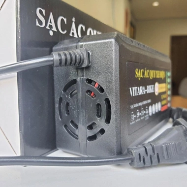 Sạc bình ắc quy xe đạp điện VITARA-BIKE 48V/60V 12-20AH tự ngắt, chống phồng - 115k 5