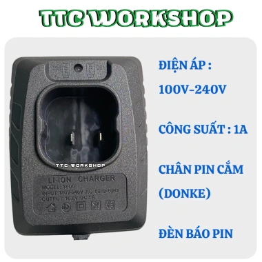 Sạc Cốc 16.8V Donke - Chân Pin Nội Địa, Dùng 4-8 Cell, Sạc 16.8‑18V, Giá Ưu Đãi 45.500đ 7
