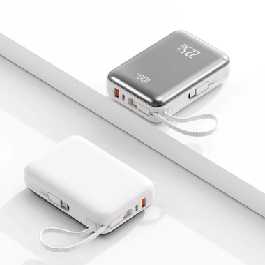 Sạc dự phòng 10.000-20.000mAh, tích hợp 2 cáp sạc nhanh, màn hình LED hiển thị dung lượng, đa thiết bị - 259.000 VND 4