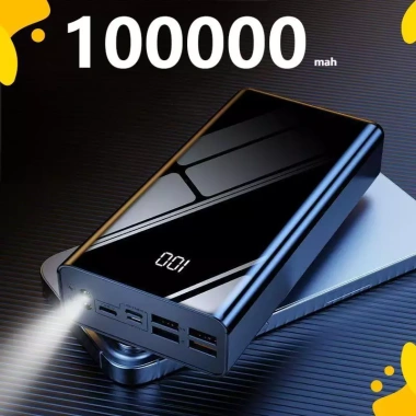 Sạc dự phòng 100.000mAh LED hiển thị % + đèn pin, pin dung lượng lớn, bảo hành, giá 409.200₫