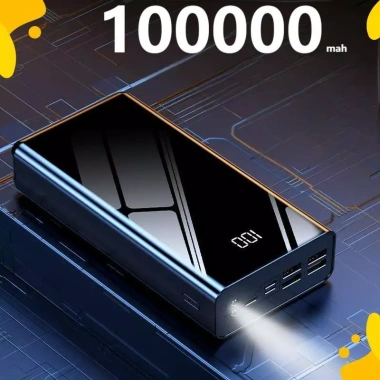 Sạc dự phòng 100.000mAh LED hiển thị % + đèn pin, pin dung lượng lớn, bảo hành, giá 409.200₫